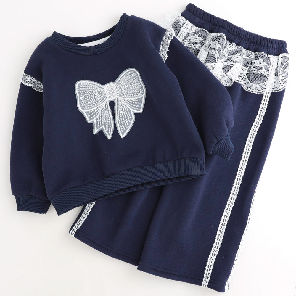 2点セット】ショルダーレースフリルリボントレーナー＋フリルレース