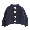 クロップド丈ビッグボタンニットカーディガン