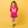 バタフライロゴプリントオーバーサイズTシャツ