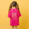 バタフライロゴプリントオーバーサイズTシャツ