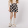 【インナーパンツ付き】ダブルベルトチェックラップスカート