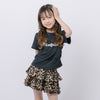 サイドギャザータイダイデザインフロントロゴTシャツ