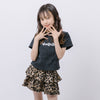 サイドギャザータイダイデザインフロントロゴTシャツ