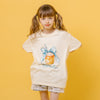 ドリンクカップロゴプリントオーバーサイズTシャツ