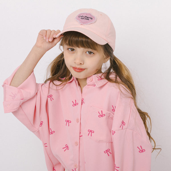 フリンジハートワッペンライクキャップ