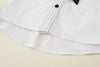 リボン付きノースリーブフリルデザインシャツ＋バルーンパンツ