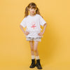 アイスロゴプリントバックフリルデザインTシャツ