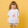 アイスロゴプリントバックフリルデザインTシャツ