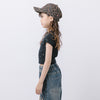 ラインストーンデザインリブミニTシャツ