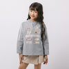 レーサーロゴライクプリントハーフジップトップス