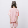 【2点セット】ラインデザインルーズTシャツ＋ショートパンツ