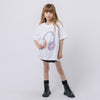 ファンシードーナツヘッドホンプリントオーバーサイズTシャツ