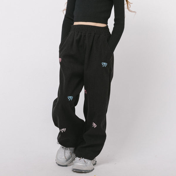 リボン刺繍パンツ