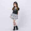 【綿100％/吸水速乾】レースフリルフレンチハートプリントクロップドTシャツ