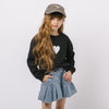 フロントワンポイントハートデザインロングTシャツ