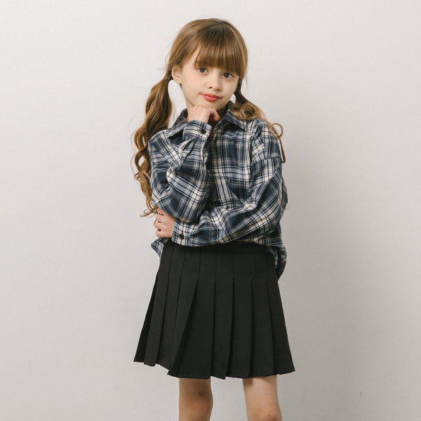 オーバーサイズチェックネルシャツ