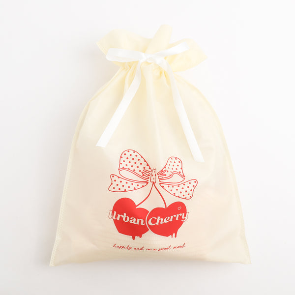 【ギフトラッピング用】チェリープリント巾着