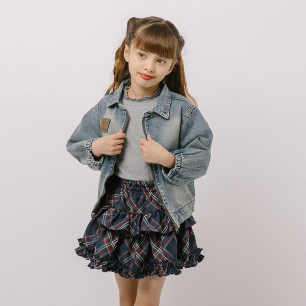 ヴィンテージライクジップデニムジャケット