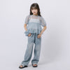 【シュシュ付き】ハートドットシアーパフスリーブペプラムトップス