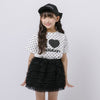フロントロゴプリントドットTシャツ