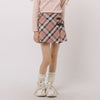 【インナーパンツ付き】ダブルベルトチェックラップスカート