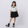 レイヤードライクポルカドットリボンTシャツ