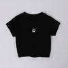 バックオープンフロントチェリーロゴミニTシャツ