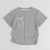 サイドギャザークロップドパールTシャツ