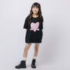 ハートテキストロゴプリントTシャツ