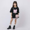 ハートテキストロゴプリントTシャツ