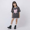 ハートテキストロゴプリントTシャツ
