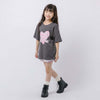 ハートテキストロゴプリントTシャツ