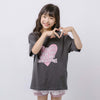 ハートテキストロゴプリントTシャツ