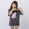 ハートテキストロゴプリントTシャツ