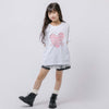 ハートテキストロゴプリントTシャツ