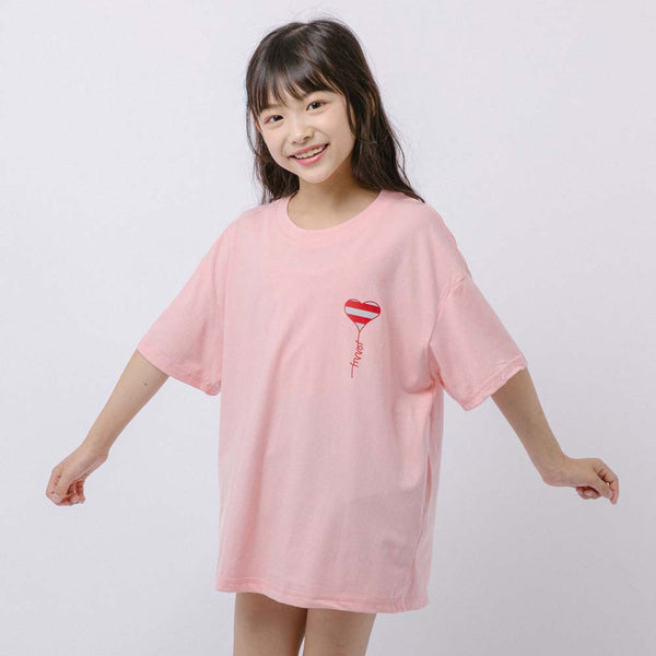 バックハートバルーンデザインTシャツ