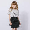 【2点セット】フレンチロゴプリントリボンTシャツ＋カーゴミニスカート