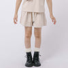 【2点セット】フロントロゴプリントフレンチスリーブトップス＋フレアショートパンツ