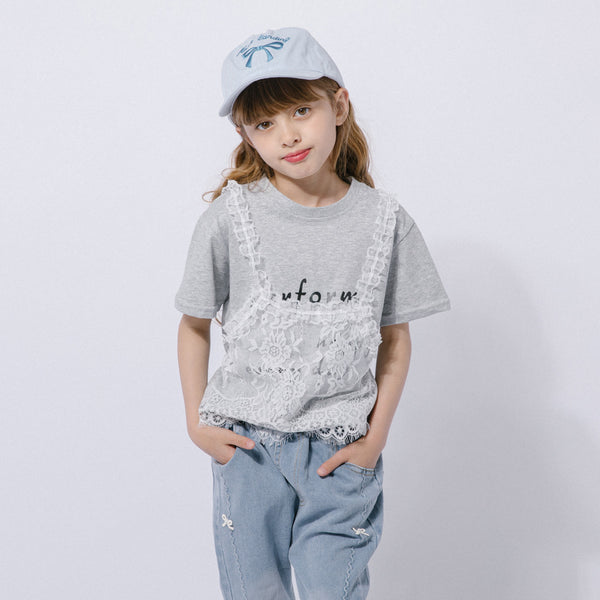 レースキャミドッキングTシャツ