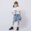 【2点セット】ロゴプリントTシャツ＋巻きシャツ風スカート