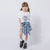 【2点セット】ロゴプリントTシャツ＋巻きシャツ風スカート