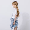 【2点セット】ロゴプリントTシャツ＋巻きシャツ風スカート