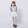 【2点セット】レースリボンミニドットTシャツ＋レーススカート