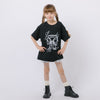 リボンロゴプリントオーバーサイズTシャツ