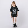 リボンロゴプリントオーバーサイズTシャツ