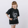 リボンロゴプリントオーバーサイズTシャツ