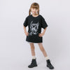 リボンロゴプリントオーバーサイズTシャツ