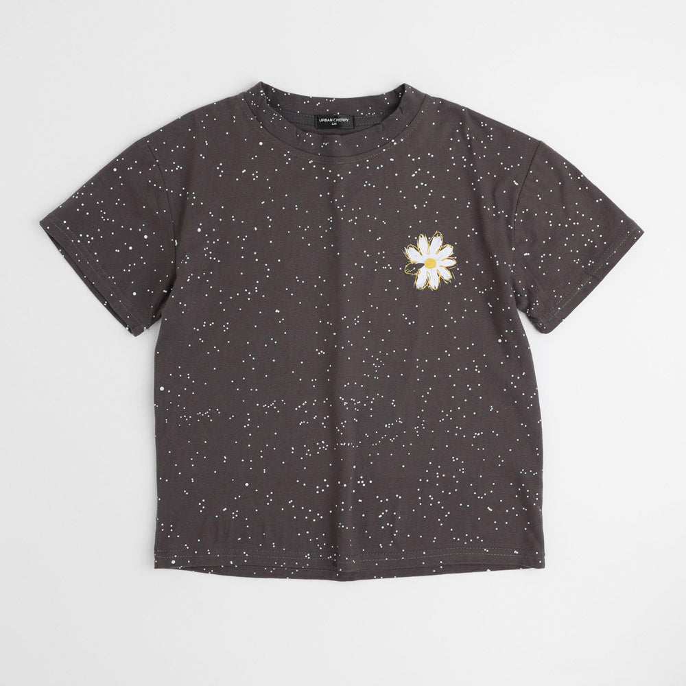 フラワープリントオーバーサイズTシャツ