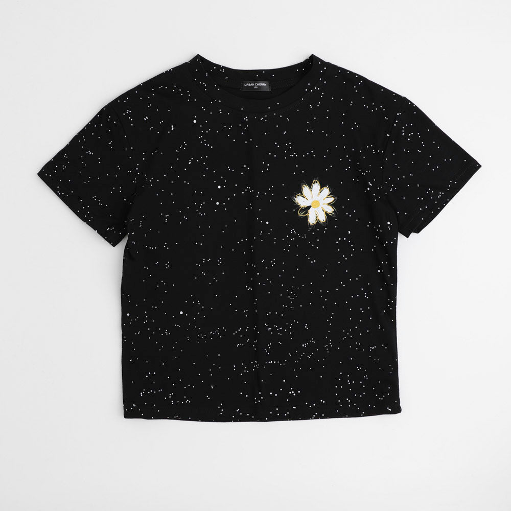 フラワープリントオーバーサイズTシャツ