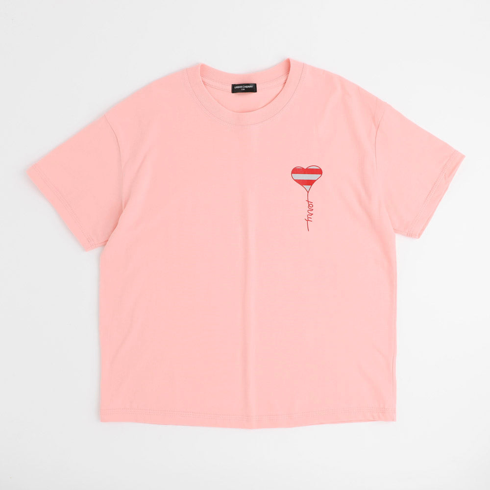 バックハートバルーンデザインTシャツ